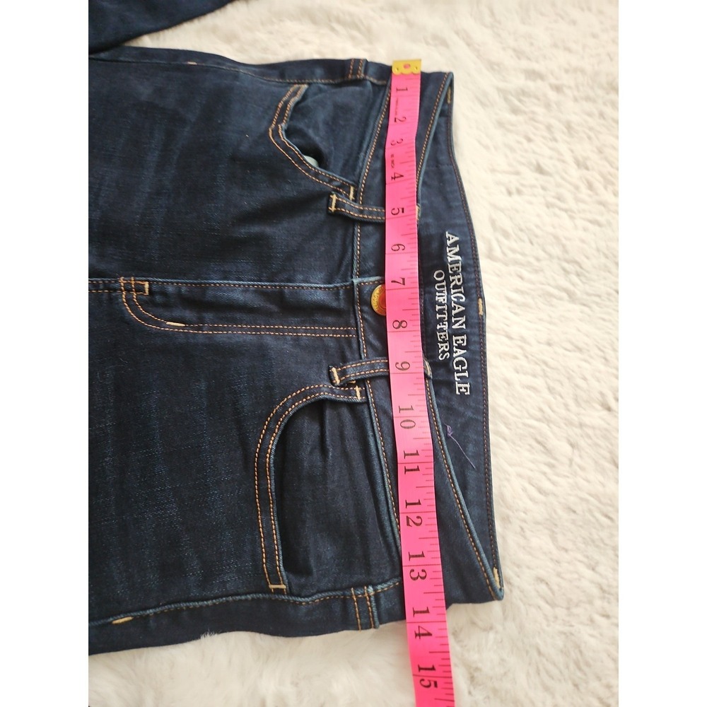 American Eagle Outfitters Dark Indigo Skinny Jegging Jeans 6 Regular Stretch - Picture 6 of 12